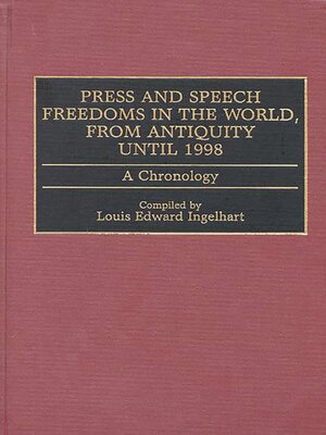 cover image of Press and Speech Freedoms in the World, from Antiquity until 1998